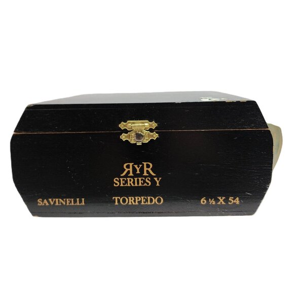 RARE Collectible Savinelli Series Y Torpedo Nicaragua Wooden Cigar Box - Picture 2 of 12